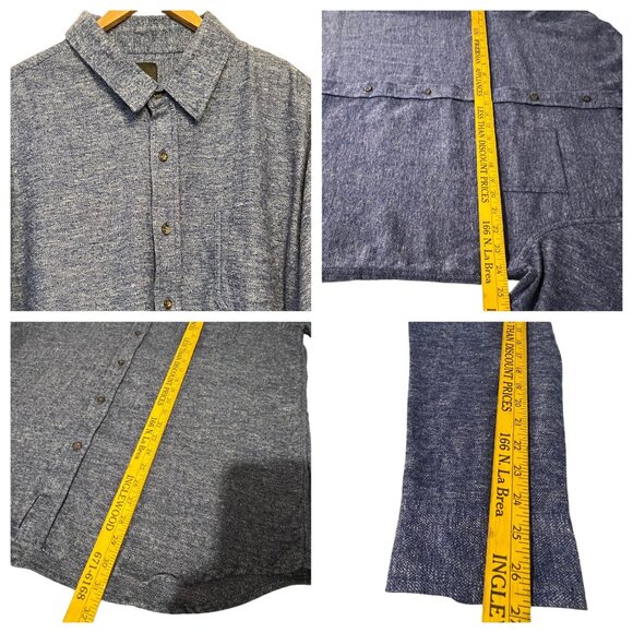 RSQ Mens Blue Long Sleeve Button-Down Shirt XXL 100% Cotton office casual comfy - Picture 9 of 16